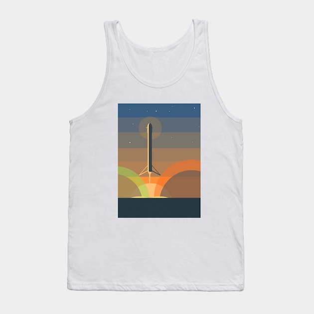 Falcon 9 Launch Tank Top by Zakaria Azis